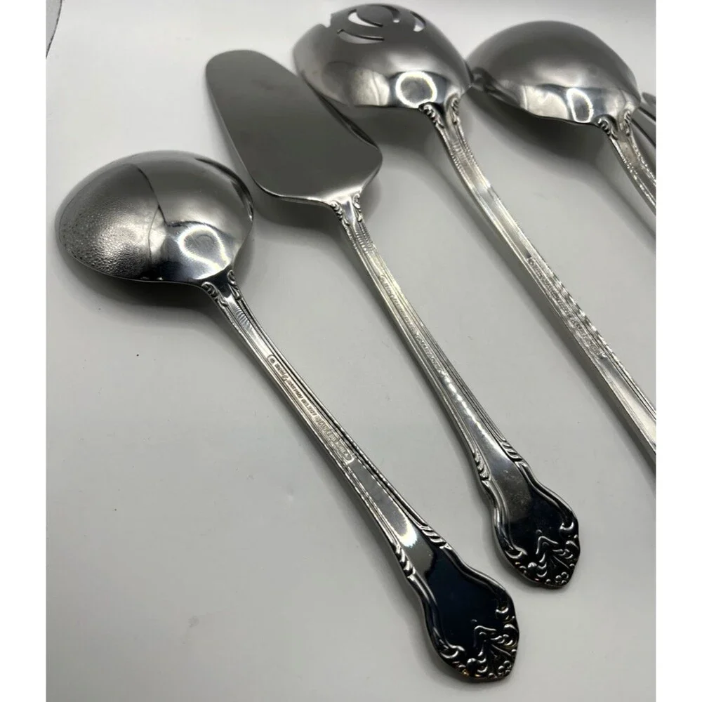 5 Pc Serving Set Reed Barton Select Serving Stainless Korea Cutlery Flatware